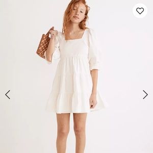 Madewell “poplin Lizzie babydoll dress”